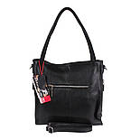 Чорна шкіряна сумка, фото 3