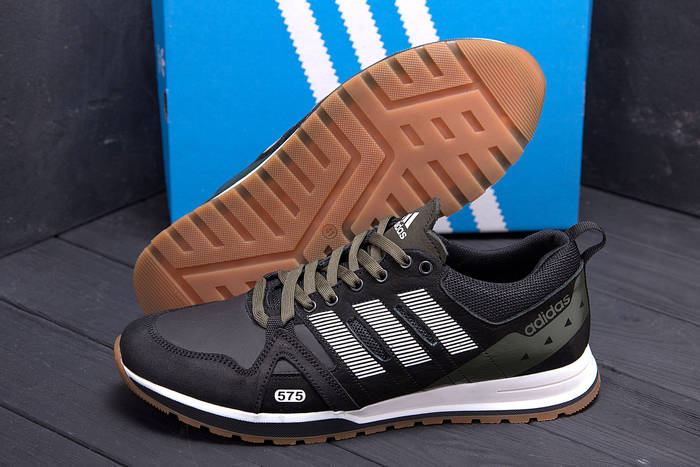 Купить Мужские кожаные кроссовки Adidas (Адидас) A19 Green Star ...