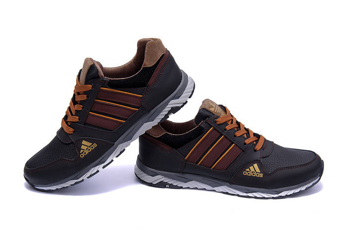 Купить Мужские кожаные кроссовки Adidas (Адидас) Tech Flex Brown ...
