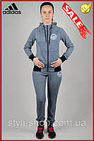 Жіночий трикотажний спортивний костюм Adidas (Адідас) Originals (0714-2), спортивні костюми, blue gray