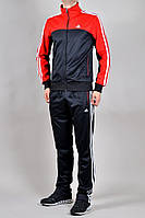 Чоловічий спортивний костюм Adidas (Адідас) (3115-3) виробництво Туреччина, весняний осінній, Чорний, Червоний