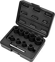 Набір екстракторів для зламаних гвинтів YATO 3/8" 10 предметів (YT-0603)