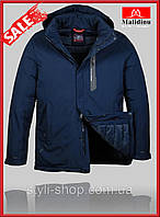 Тепла зимова чоловіча куртка Malidinu (820-1), куртки чоловічі, спортивна чоловіча куртка, Темно синій (2Н)