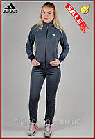 Жіночий трикотажний спортивний костюм Adidas (Адідас) (1031-1), спортивні костюми, Туреччина, D.Blue