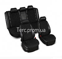 Накидки на все сиденья ПРЕМИУМ Алькантара Польша. Универсальные автомобильные накидки. Цвет чёрный.