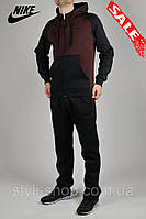 Чоловічий трикотажний спортивний костюм Nike Athletic Dept (1254-3), Туреччина, весняний осінній, Бордовий