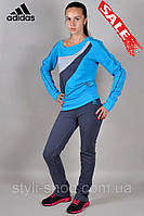 Жіночий трикотажний костюм Adidas (Адідас) (1246-1), спортивні костюми, Туреччина, М'ята