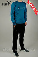 Чоловічий теплий спортивний костюм Pm (1535-2), Туреччина, весняний осінній, Петрол