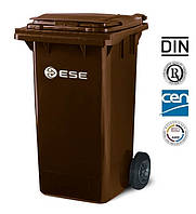 Євроконтейнер пластиковий ESE, 240 л, коричневий