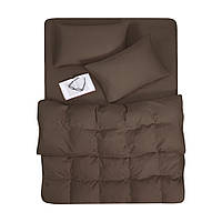 Постільна білизна Lotus Готель - Сатин Страйп кавовий 1*1 полуторний (Туреччина)