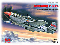 Истребитель Mustang P-51C. 1/48 ICM 48121