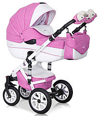 Дитяча коляска універсальна 2 в 1 Riko Brano Ecco 18 baby pink (Ріко Брано, Польща)