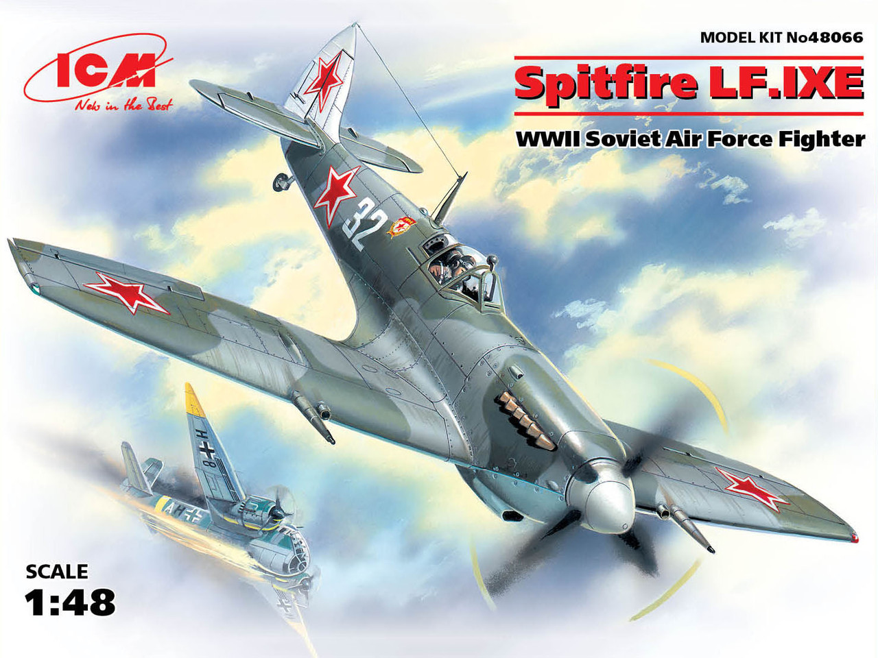 Винищувач Spitfire LF. IX ВВС СССР. 1/48 ICM 48066