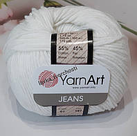 YarnArt Jeans №01-білий