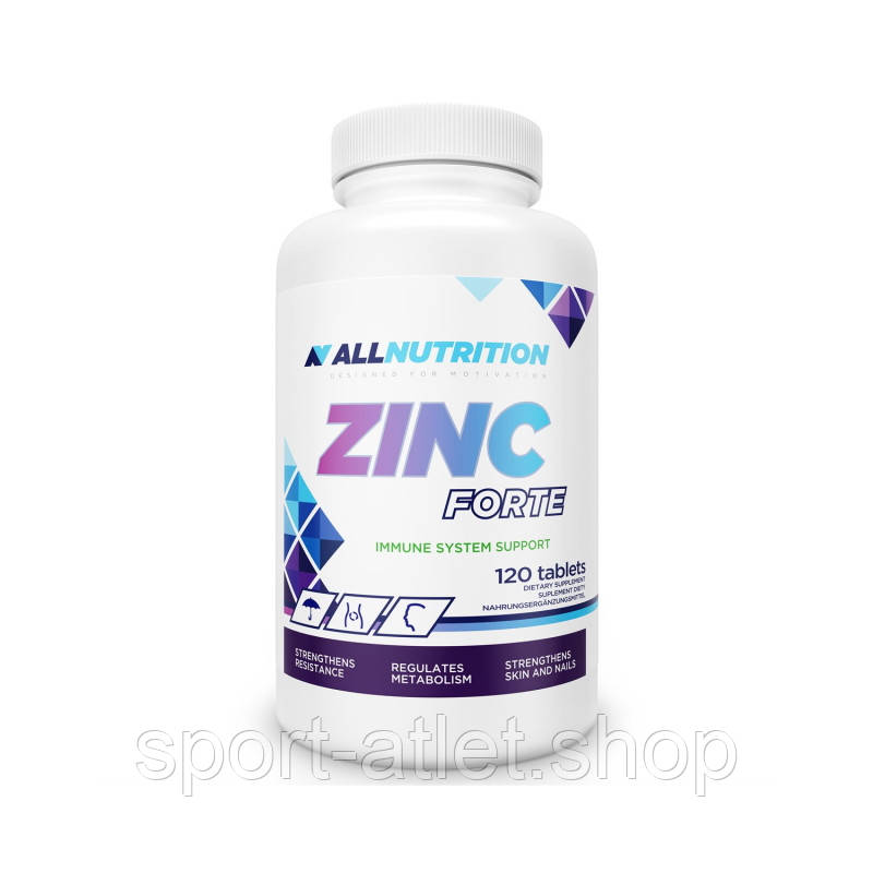 Вітаміни та мінерали AllNutrition Zinc Forte, 120 таблеток
