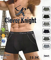 Трусы мужские боксеры хлопок Clever Knight, размеры XL-4XL, 7801