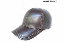 Бейсболки зимові зі шкіри та хутра