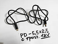 Кабель Type-C на DC 5,5x2,5 с PD триггером 12V (WITRN PDC003) - 1,2м