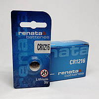 Renata Lithium 3V Батарейка CR1216 Рената, литиевые батарейки 1216