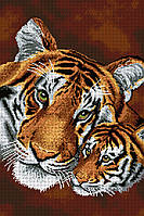 Схема для вышивки бисером на атласе "Тигры" Размер 35 х 51 см.