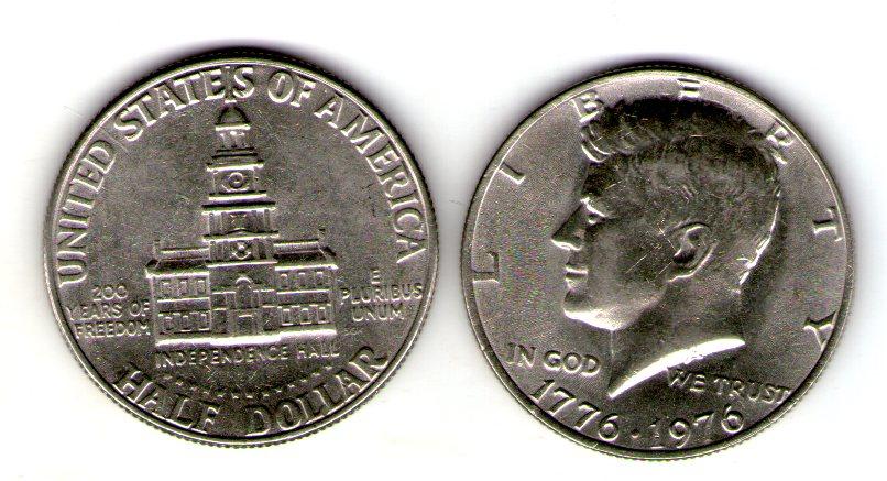 США 1/2 долара 1976 200-річчя незалежності США.