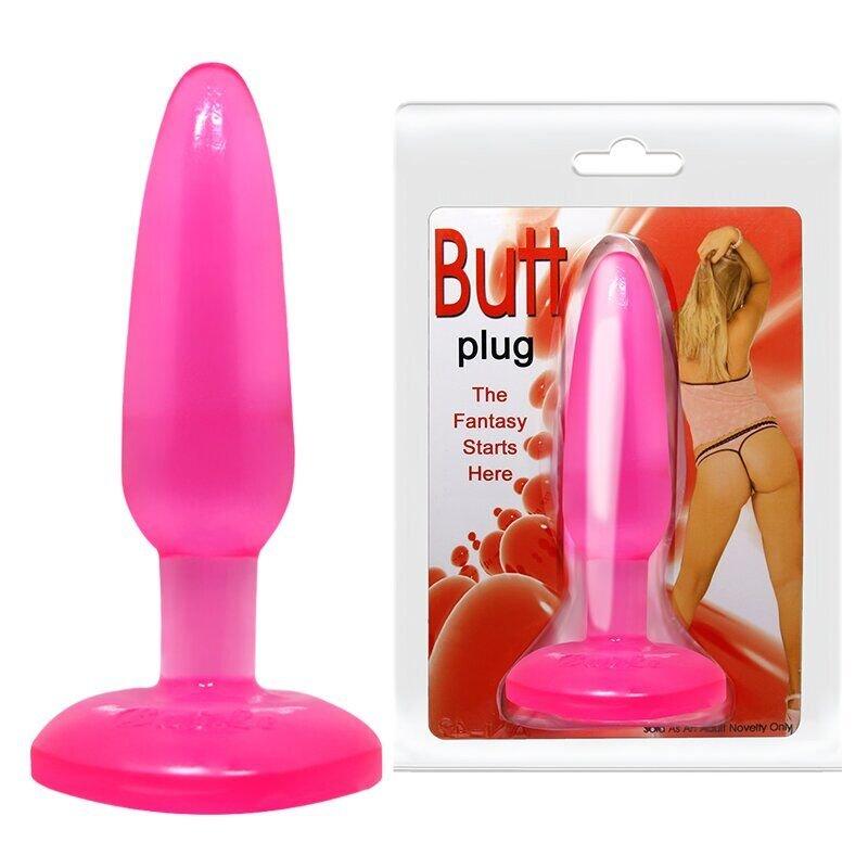 Анальна пробка на присоску Butt plug Pink