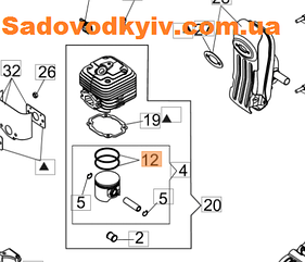 Для бензинового обприскувача Oleo-Mac MB 80 (0000)