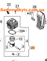 Поршневая для бензинового опрыскивателя Oleo-Mac MB 90 (CFI0G31000)