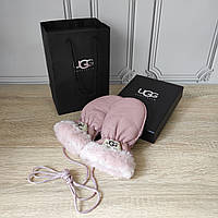 Кожаные варежки Ugg, краги детские