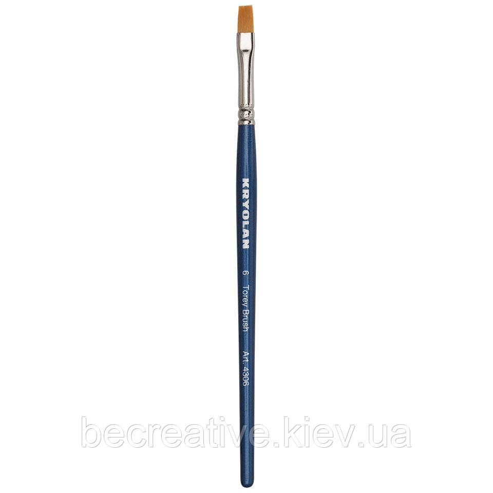 Пензель для нанесення гриму, аквагриму TOREY FLAT BRUSH 6