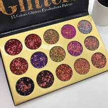 Набір тіней Glitter з ромбами,15 шт