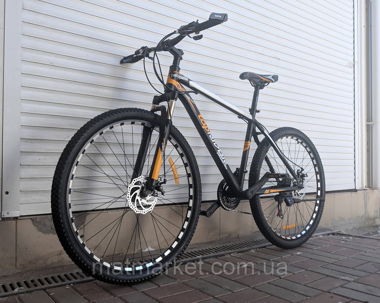 Велосипед гірський TopRider Top-611 29" колеса, 19 рама Shimano Помаранчевий + подарунок крила або насос