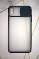 Чехол со слайд-камерой на iPhone XS Max Темно-зеленый
