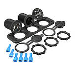 Автоблок 3. USB 2.1+1А вольтметр прикурювач на рамці, фото 4