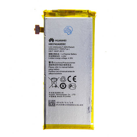 Акумулятор AAAA-Class Huawei Ascend P6 / HB3742A0EBC, фото 2