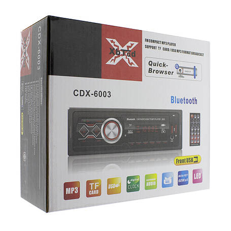 Автомагнітола 1DIN MP3 CDX-6003 /Bluetooth, фото 2