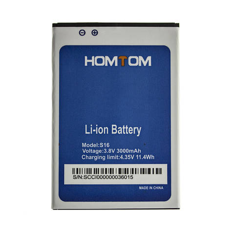 Акумулятор AAAA-Class Homtom S16 батарея Homtom S16, фото 2