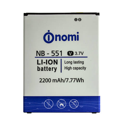 Аккумулятор AAAA-Class Nomi NB-551 / i551 батарея Nomi NB-551 / i551, фото 2