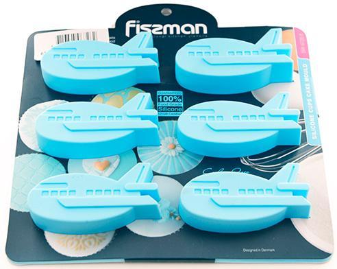 Форма для випічки Fissman Блакитний Літачок силіконова 22х20см, 6 клітинок | HomeDreams