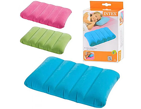 Надувна подушка Intex 68676, 3 кольори, флоксовое покриття, в коробці