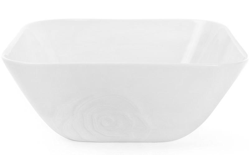 Великий фарфоровий салатник   White Rose   квадратний 2.8 л (білий фарфор) | HomeDreams