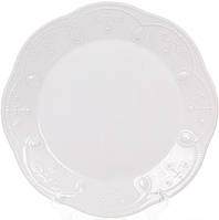 Набір 6 обідніх тарілок Leeds Ceramics Ø28.5см, кам'яна кераміка (білі) | HomeDreams