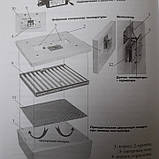 Інкубатор Несучка аналоговий терморегулятор 220\12В з автоматичним переворотом 63 яйця, фото 9