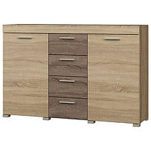 Комод Британія К-7 з ламінованої ДСП у вітальню / спальню Еверест Дуб Сонома + Трюфель