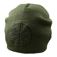 Шапка с вышивкой Aegishjalmur (шлем ужаса) олива