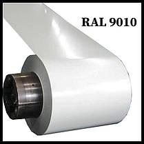 Гладкий лист Polyester RAL 9010 / 0,5 мм / Arvedi, фото 5