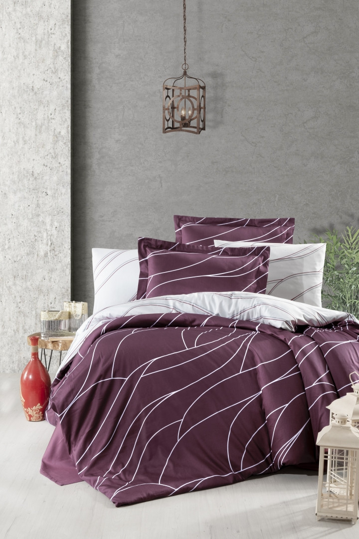 Постільна білизна сатин First Choice Cotton Satin Mesi Rose Туреччина двоспальна євро 200х220см