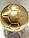 Футбольный кубок Золотой мяч 18 см 1800 грамм Футбольная награда, Статуэтка футбольный мяч, фото 5