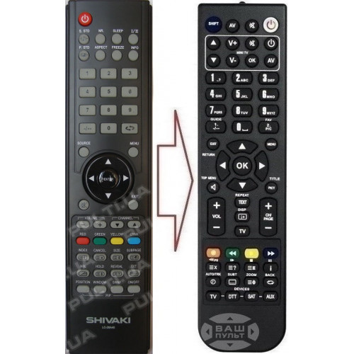 Пульт для телевізора SHIVAKI LC-26A40 (аналог), фото 1