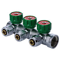 Колектор вентильний з фітингом KP 3/4'x3 виходу (KR.1121-3)